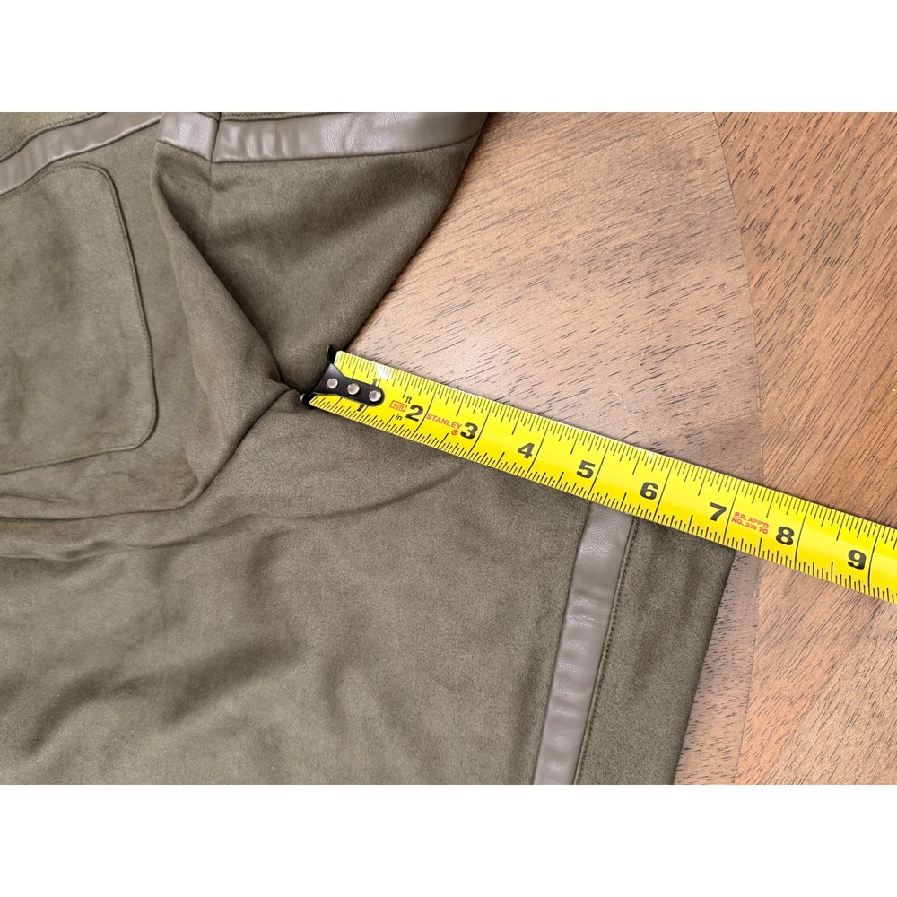EPTM Mens Olive Green Faux Suede Shorts Streetwear Athletic Small NWT - Picture 7 of 9